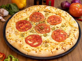 All flavors of pizza