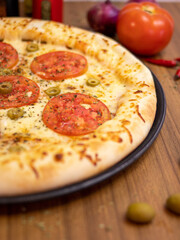 All flavors of pizza