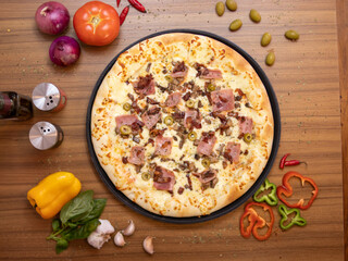 All flavors of pizza