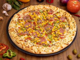 All flavors of pizza