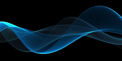 Color light blue abstract waves design
