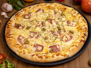 All flavors of pizza
