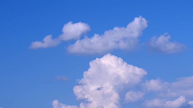 Cumulonimbus clouds. Slow moving. Time lapse.