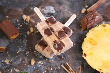 homemade iced popsicles