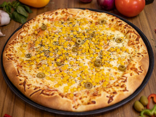 All flavor of pizzas