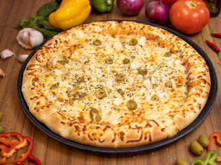 All flavor of pizzas