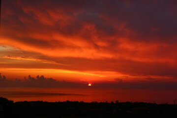 sunset in the sky