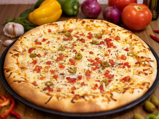 All flavor of pizzas
