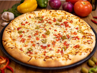 All flavor of pizzas