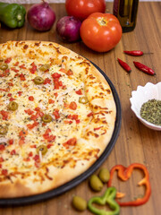 All flavor of pizzas