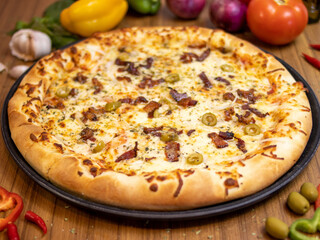 All flavor of pizzas