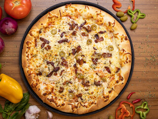 All flavor of pizzas