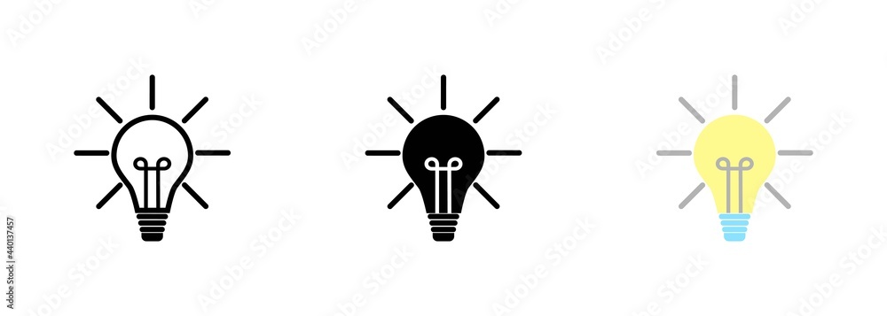 Poster creative idea in bulb shape as inspiration concept. vector design element.