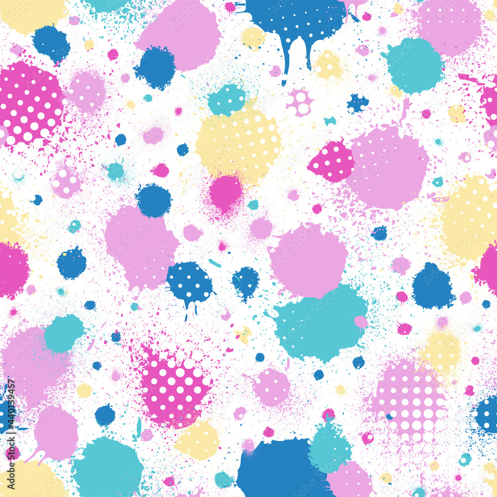 Poster abstract seamless pattern. random grunge background. repeated pattern brush stroke. modern ink textu