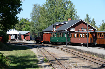 Fototapeta na wymiar Museumseisenbahn in Mariefred, Schweden