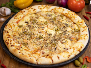 All flavor of pizzas