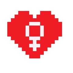 Pixel art background. Heart pixel art. Vector illustration. Valentine's Day.