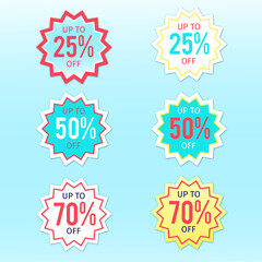 Obraz premium Set of sale labels