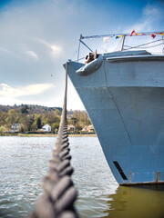Scenic view of a naval ship pluto of the comradeship in Hameln, Germany