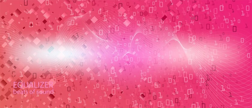 Big Data Stream Vector Landing Page. Computing Funky Minimal Layout. Fractal Fluid Data Matrix Falling Binary Code. Blue Purple