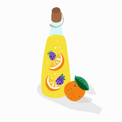 Summer drinks: blackberry and orange