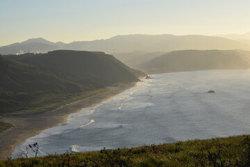 vista de la playa de Bayas en Castrillon, Asturias, España