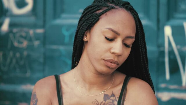 anxiety, thoughts - pensive south american woman looks uo for comfort