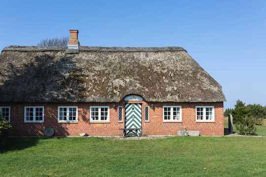 Denmark, Romo, Rustic house with thatched roof
