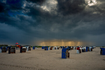 Nordseestrand vor dem Regen