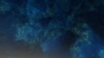 Space background with realistic nebula and shining stars. Colorful cosmos with stardust and milky way. Magic color galaxy. Infinite universe and starry night. 3d Render