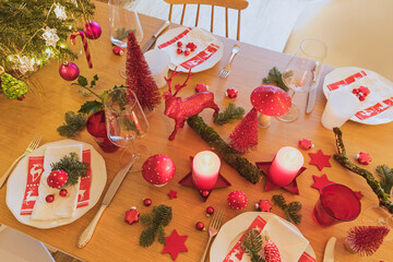 Decorative Christmas table setting