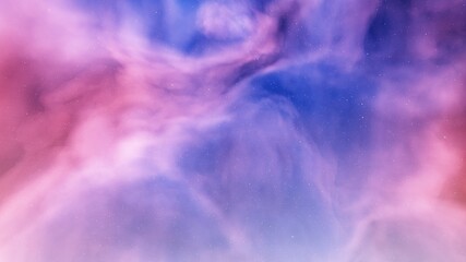 Space background with realistic nebula and shining stars. Colorful cosmos with stardust and milky way. Magic color galaxy. Infinite universe and starry night. 3d Render