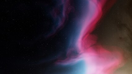 Space background with realistic nebula and shining stars. Colorful cosmos with stardust and milky way. Magic color galaxy. Infinite universe and starry night. 3d Render
