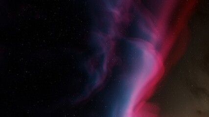 Space background with realistic nebula and shining stars. Colorful cosmos with stardust and milky way. Magic color galaxy. Infinite universe and starry night. 3d Render