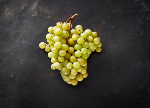 Studio Shot Of Fresh Green Grapes