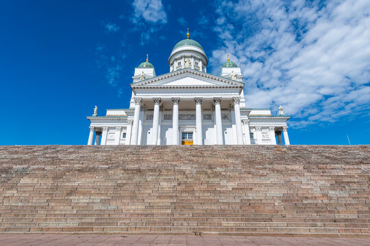 Finland, Helsinki, Steps of Helsinki Cathedral