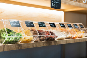 Fresh merchandise food in display at retail store