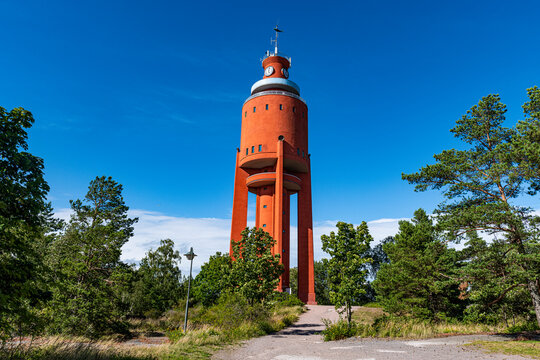 Finland, Hanko, Hangon Vesitorni tower in summer