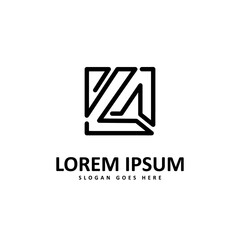 Abstract letter lm logo template design isolated on white background