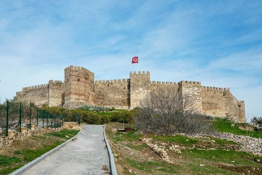 Turkey, Izmir Province, Selcuk, Footpath in front off Ayasuluk Castle