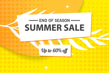 Summer sale banner template, Summer sale bright background for your advertisement