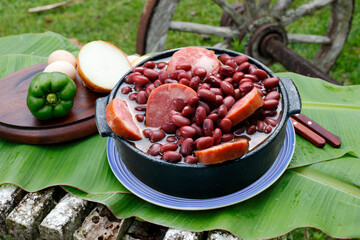 Purple bean feijoada