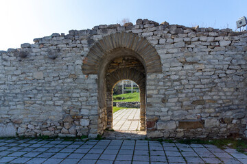 Ruins of medieval fortress in Lovech, Bulgaria