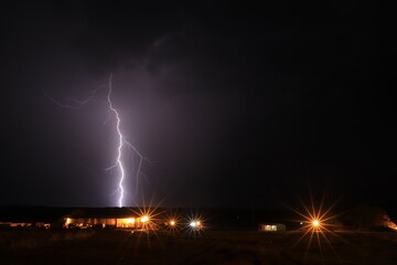 lightning in the night