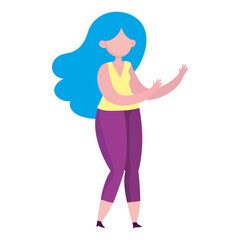 girl with blue hair