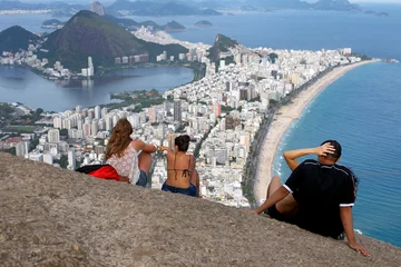 Foto op Plexiglas Uitzicht op de berg met twee broers, Rio de Janeiro © lcrribeiro33@gmail
