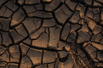 Closeup dry soil texture