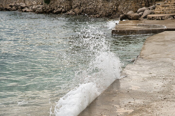 water flowing into the water