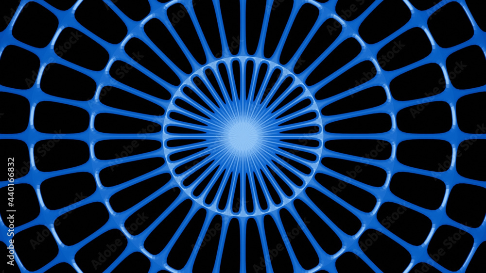 Poster abstract of a spiderweb fractal art pattern isolated on a dark background