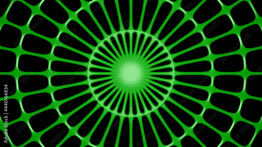 Poster abstract of a spiderweb fractal art pattern isolated on a dark background